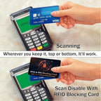 SaiTech IT 10 PK RFID Blocking Cards Protect Your Entire Wallet, Purse, and Cards from NFC Contactless Theft Wallet for Men & Women - Orange Black (10 Pack CL)