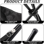 2PCS Portable Folding Camping Stool,Travel Outdoor Tripod Seat,Black Folding Camping Chairs for Camping Party Picnic Beach Garden Lawn Walking Hiking