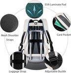 hk Backpack for Men Business Slim Backpack with USB Charger Computer Lightweight Anti-theft Travel (White, 17.3 Inch)