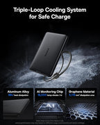 Baseus Picogo Qi2 15W Magsafe Portable Charger, 0.5" Ultra Slim 10000mAh Wireless Power Bank with 27W Built-in USB-C Cable, Magnetic Battery Pack for iPhone 17 Pro Max/17 Pro/Air/16/15/14/13/12
