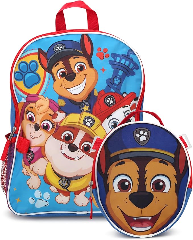 Fast Forward Paw Patrol Kids Backpack and Lunch Box Set - 2 Piece 15 Inch School Backpack With Detachable Lunch Bag Set, Size One Size, Paw Patrol Multi
