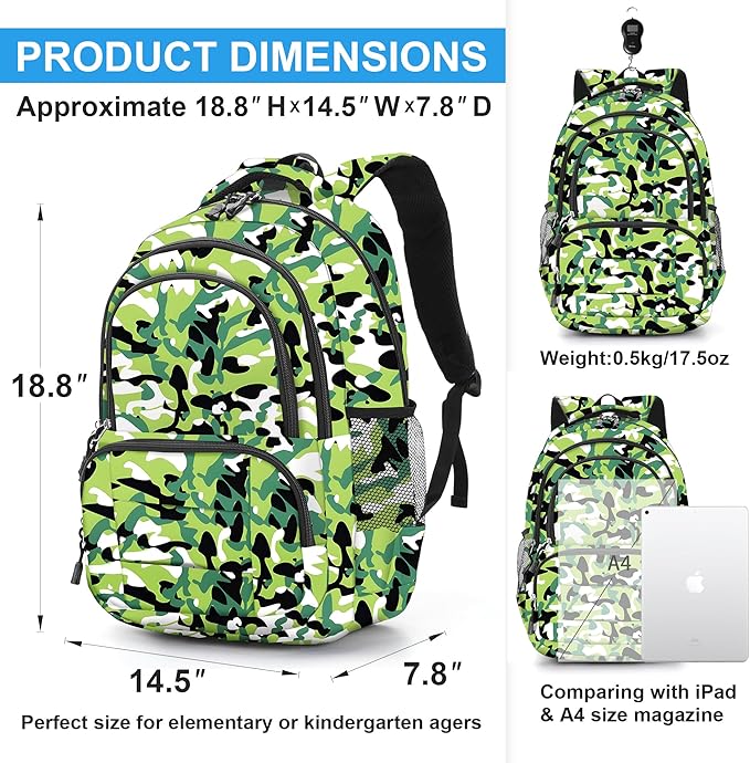 rickyh style Lightweight Elementary Durable Backpack Student Kids Waterproof Backpack