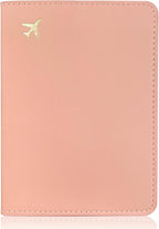 Passport Holder for Travel Essentials,RFID Blocking Passport Cover Case for Travel Accessories,Travel Wallet for Women Men (Pink)
