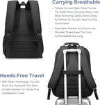 Extra Large Laptop Backpack for Men,37L Gaming Laptop Backpack,18.4Inch Travel Backpack with USB Charging Port, Business Flight Approved -Big Capacity Computer Bag College Bookbag, Black Black