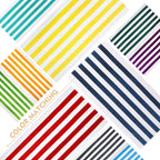 Exclusivo Mezcla 2 Pack Cotton Oversized 35x70 Inches Cabana Stripe Beach Towels, Super Absorbent Soft Plush Pool Bath Towel (Dark Green)