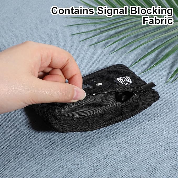 RFID Blocking Clip Stash Pocket, Ultra Thin Anti-Theft Travel Pouch, Compact Hidden Travel Belt Wallet for Cards & Cash Pickpocket Hidden Clips Stash Credit Card Holder for Everyday Carry Traveling