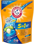 ARM & HAMMER plus OxiClean 5-in-1 Power Paks, 40 Count (Packaging may vary)