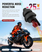 Motorcycle Ear Plugs for Wind Noise Reduction, 2 Pairs Reusable Motorcycle Accessories - Moto Earplugs, Soft Comfortable Hearing Protection for Motorbike, Touring, Racing, Riding - 25dB, Biker Gifts