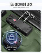 LIGHT FLIGHT Luggage Sets, 3 Piece Durable Suitcase Set with Spinner Wheels, 3 Pcs Hardside Lightweight luggage with TSA Lock, Large Checked Travel Suitcases, 20/24/28 Inch, Pine Green