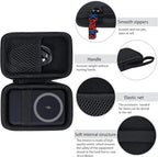 Khanka Hard Travel Case Replacement for Anker 621/622 / 633 Magnetic Battery (MagGo), 5000mAh 10000mAh Magnetic Wireless Portable Charger, Case Only (Black)