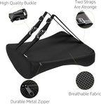 Amazon Basics Comfortable Seat Cushion & Lumbar Support for Office Chairs, Memory Foam with Cooling Gel, Non-Slip, Black