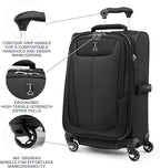 Travelpro Maxlite 5 Softside Expandable Luggage with 4 Spinner Wheels, Lightweight Suitcase, Men and Women, Black, Carry-on 21-Inch