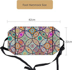 Airplane Foot Hammock for Plane Travel Ajustable Foot Rest for Plane Comfort Sling Travel Essentials for Adult Long Fling Accessories 2 Pack(2Pack Datura)