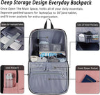 MAXTOP Deep Storage Laptop Backpack Business Anti-theft Backpacks[Water Resistant] College School Computer Bookbag Fits 17 Inch Laptop