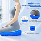 Thicken 19.7in Seat Cushion, Gel Seat Cushion for Long Sitting–Office Chair, Wheelchair, Car Cushion, Large Cooling Pad for Back Pain, Sciatica, Tailbone Pain Relief