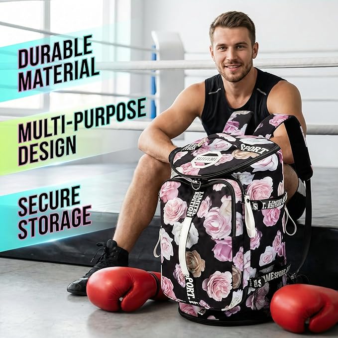 Gym Duffle Bag Backpack with Shoe Compartment,4 ways Travel Backpack for Women and Men,Multi-Functional Weekender bag with Waterproof Layer&Laptop Compartment for Fitness, Travel,Camping