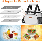 Lifewit Medium Lunch Bag, Insulated Lunch Box, Soft Cooler Cooling Tote for Adult Men Women, Sliver Gray 12-Can (9L)