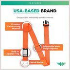 Hero Luggage Straps for Suitcases and Carry-On (2-Pack) Heavy-Duty Secure Belts with 700+ lbs. Max Force Tension (Orange)