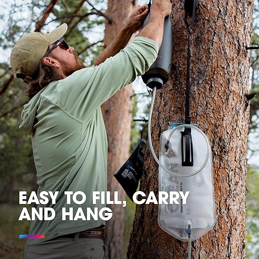 HydraPak Seeker+ 6L Gravity Filter Kit - Dual Bag Filtration System, Collapsible & Packable, Lightweight, High-Capacity, BPA-Free - for Camping, Backpacking, Emergency Preparedness