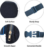 Fleece Fanny pack with Adjustable Strap for Women and Men Crossbody Bag Bum Bag, Waist Pack for Hiking Workout Sports Travel Blue