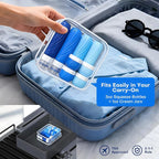 Travel Bottles for Toiletries 8 Pack: TSA Approved 3oz Leak Proof Containers - Silicone Squeezable Bottles for Shampoo Lotion - Travel Essentials for Women Men with Clear Bag