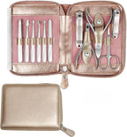 Manicure Set 11 in 1 Stainless Steel Nail Clippers for Men，Manicure Kit for Women，Nail Grooming Kit，Nail Clipper Set，Personal Care Tools（Champagne Colour）