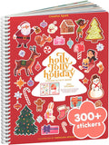 Holly Jolly 300+ Kids Sticker Book by Cupkin Toddler Christmas Coloring and Sticker Book, Road Trip Essentials, 8 Coloring Pages 8 Side by Side Scenes for Ages 2–8 Years