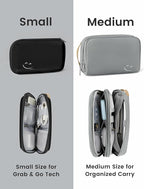 Travelkin Travel Cord Organizer, Small Electronic Organizer Travel Case, Cable Organizer Bag For Cords,Chargers Phone, Sd Card,Usbs (Black)