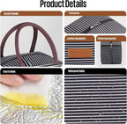 douyadady Lunch Bag Women/Men Lunch Box Women/Men (white&black stripe)