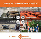 Disc-O-Bed Compact and Packable Travel Pillow with Washable Cover, Ultralight for Backpacking, Hiking, and Camping, Ocean Plaid