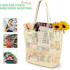 KALIDI Beach Nylon Mesh Tote Bag, Casual Tote Bag Hobo Women Foldable MAX 23L Shoulder Bag For Beach Picnic Vacation