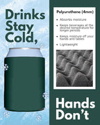 PartyPrints 1000 Pack Hunter Green Blank Can Cooler Sleeves, Customizable Bulk Can Coolers, Extra-Thick Collapsible Drink Insulator Sleeve, Beer Can Coolers for Party Beverages