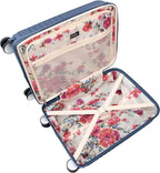 Jessica Simpson Countryside 21" Expandable 8-Wheel Spinner Carry On Luggage Suitcase, Oceanview