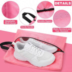 6 Pcs Travel Shoe Bags with Zipper Nylon Portable Waterproof Suitcase Shoe Organizer Packing for Golf(L,Purple)