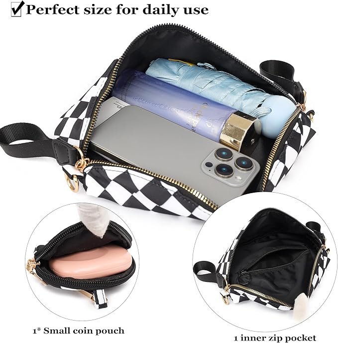 Eslcorri Small Crossbody Sling Bag for Women Trendy - Fanny Packs Leather Chest Belt Bum Bag Anti Theft Purse for Travel