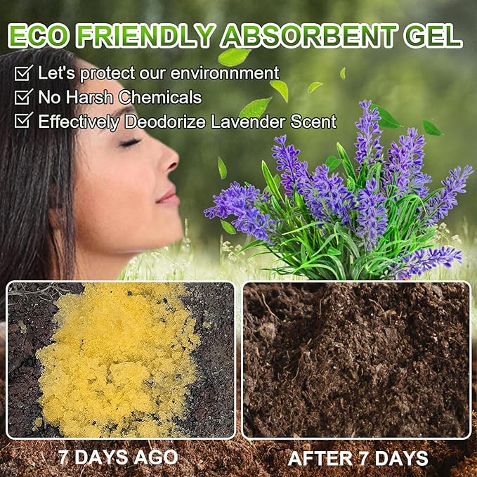 AOKE Portable Toilet Powder, 60 Pack Poo Gel Lavender scent for Camping Eco Absorbent Gel Liquid Waste Gelling and Deodorizing Powder, Emergency Toilet Waste Treatment for Outdoor Camping Hiking