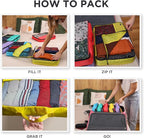 Large Packing Cubes for Travel - 5pc Packing Cubes for Suitcases - Lightweight Luggage Organizer Bags (Compression)