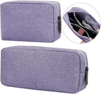 CAAORDKSO Small Cable Organizer Bag, Charger Organizer Case Pouch Travel Bag, Waterproof Electronics Accessories Case for USB, Cable, Cord, Charger, Phone, Power Bank, Earphone (Small-Purple)