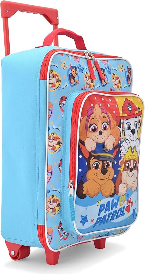 Fast Forward Paw Patrol Luggage 16" Soft Side Wheeled Pilot Case- Rolling Suitcase 16x12x5