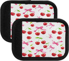 2 Pack Cherry Luggage Handle Wrap, Detachable Luggage Tag, Neoprene Suitcase Wrap with Comfort Grip & Bright Identifier for Suitcase, Travel Bag, Sports Bag