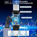 [Apple MFi Certified] iPhone 17 Car Charger Fast Charging, KYOHAYA 3-Port 67W PD/QC Car Power Adapter USB-C Charger Cigarette Lighter + Type-C Braided Cord for iPhone 17/17 Pro/16 Pro/15/Galaxy/Pixel