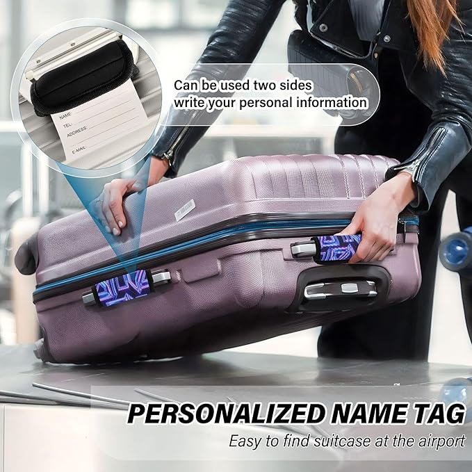 Dazzling Neon Triangle Digital Gemstone Comfortable Wraps Luggage Tags Handles Wrap Grips for Suitcases