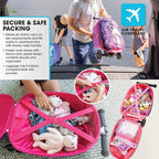 KIDDIETOTES Ride-On Scooter Suitcase for Kids – Hardside Lightweight Carry-On Luggage with Foldable Scooter, LED Wheels, Travel Fun for Toddlers & Children