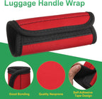 uxcell 3 Pcs Luggage Handle Wrap for Suitcase, Neoprene Handbag Grip Cover Protector Luggage Identifiers Suitcase Handle Wraps for Luggage Shopping Bag Travel Bags, Red