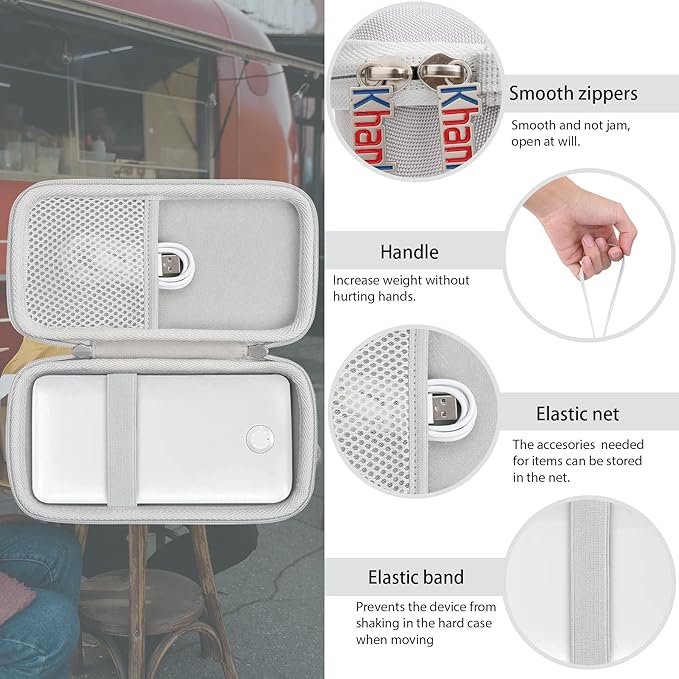khanka Hard Travel Case Replacement for Anker 347 Power Bank (PowerCore 40K), 40,000mAh Battery Pack, Case Only (White)