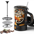 STOKE VOLTAICS Electric French Press Coffee Maker, 120V Boil Water & Press Coffee 2-in-1, Portable Design for Camping, Travel, 6 Minute Brew Ready