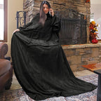 Solaris Wearable Blanket with Sleeves for Adults, Softness Comfort Warmth Fleece Gift for Women Men, Snuggy Body Throw TV Blanket for Home Office Lounge, Gift for Your Lover