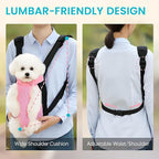 Mosago Dog Backpack Carrier, Thick Straps & Cushion, Pet Sling Front Backpacks for Small Medium Dogs 4-7 Lbs, Legs Out, Adjustable Wearable Puppy Chest Travel Bag, Easy-Fit for Hiking/Walking/Camping