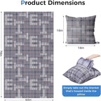 3 in 1 Travel Pillow Blanket Set with Removable Flannel Blanket Throw,Hand Warmer Pockets,Pillow (Color6, 60in*79in)