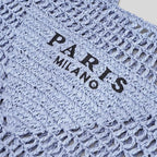 POOOPSSD New Woven Bag, Straw Mesh Tote Bag, Beach, Shoulder Bag, Hobo Women, Foldable Large Capacity, for Holiday.